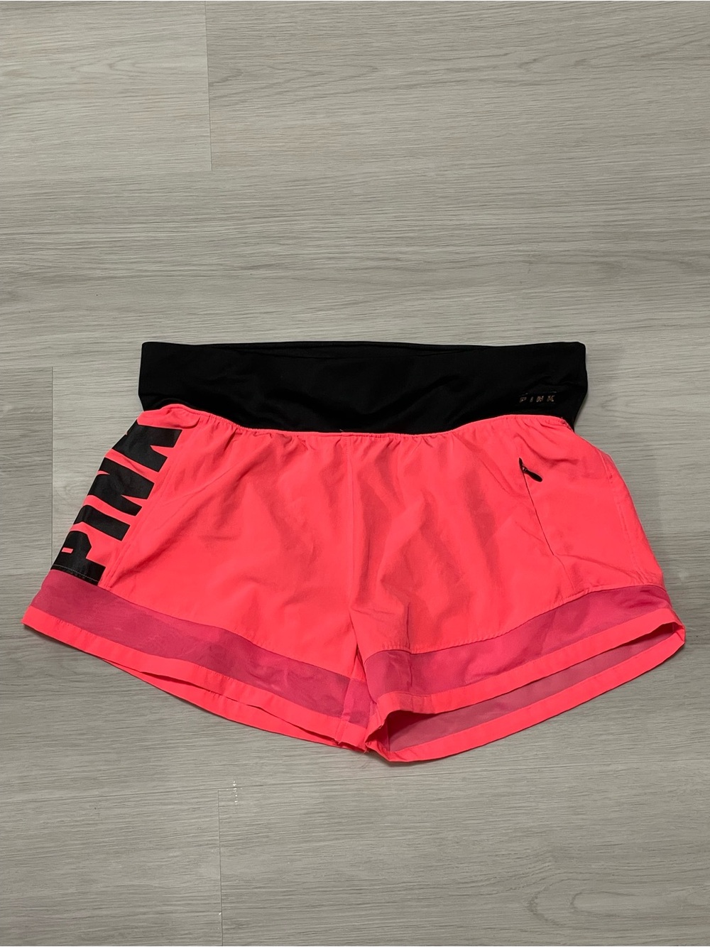 PINK Victoria's Secret Neon Coral Athletic Shorts